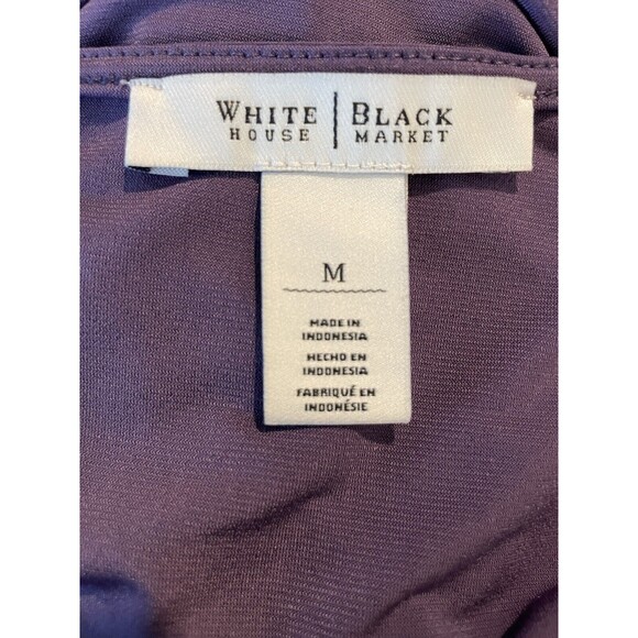 💜 White House Black Market Sleeveless Asymmetrical Blouse – Size M - Picture 5 of 7